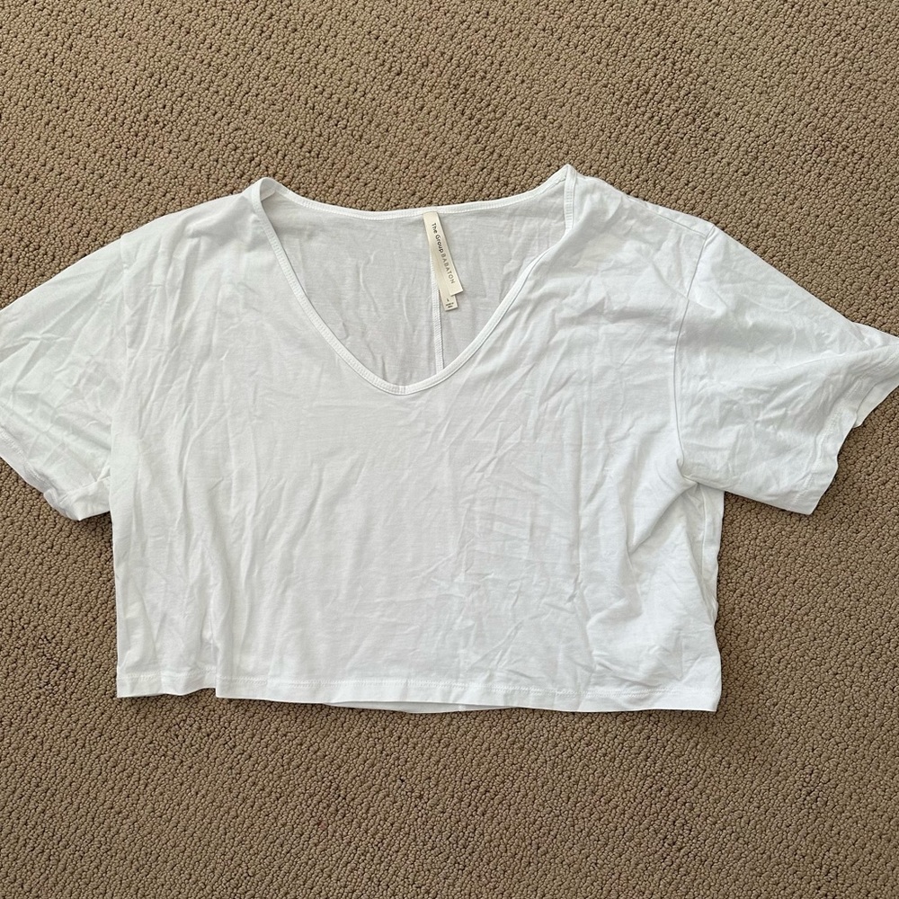 NWOT Cropped & Oversized V-Neck Tee
